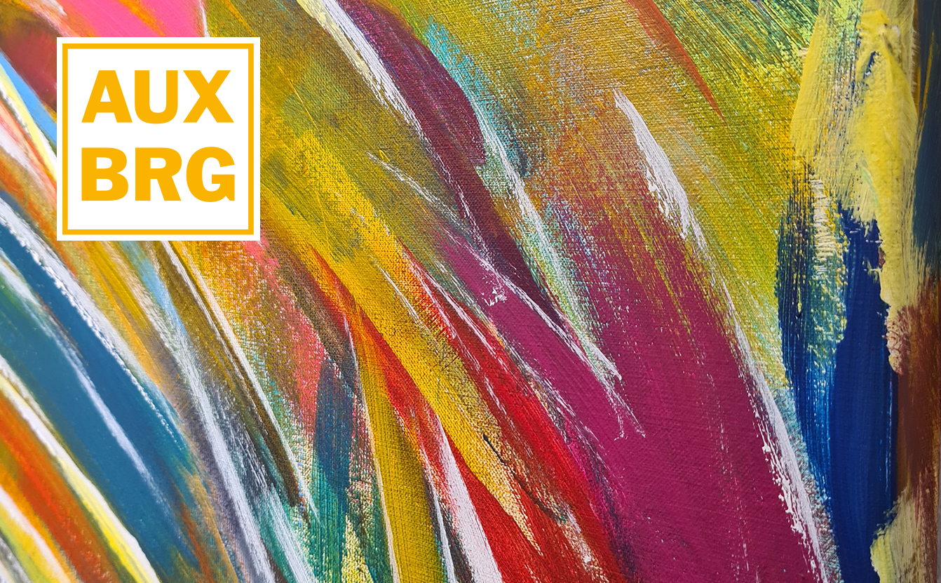 AUXBRG Logo mit farbigem Hintergrund
